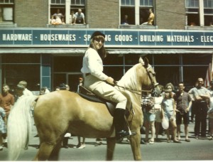 Kristy on "King" riding in the Houlton Maine Parade.