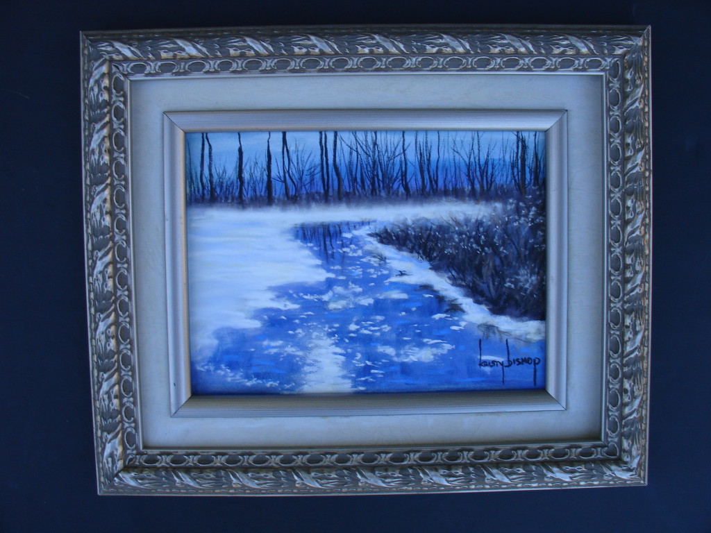 "Catskill Stream" Pastel on Sanded Paper 5" x 7" Interior 8" x 10" w/ Frame $200