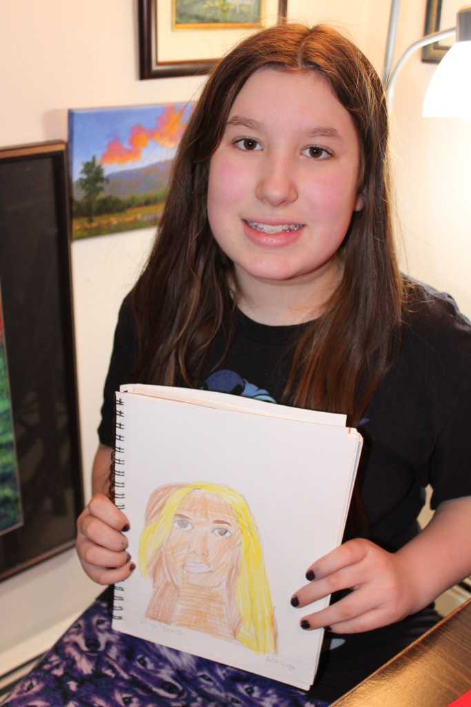 Bella Martine (12) with winning sketch