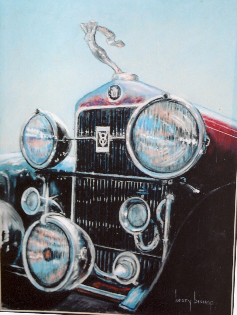 1928 Cadillac - Pastel by Kristy Bishop (c) 2021 (20" x 16")