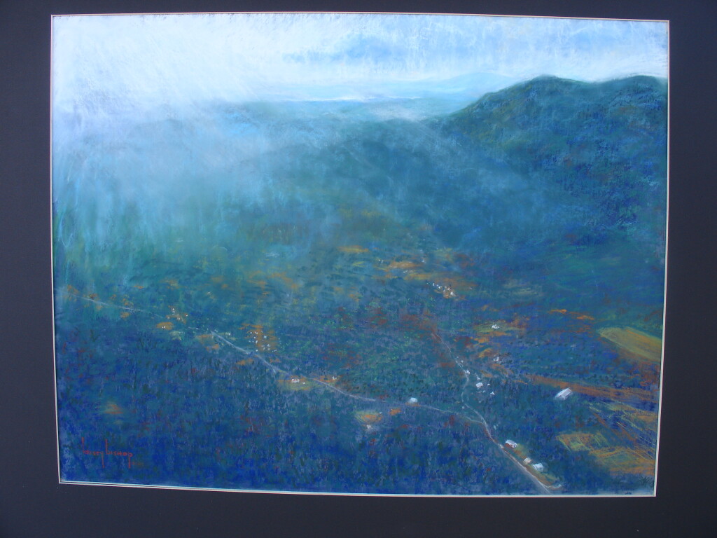 "Aerial View of the Hudson Valley" Pastel by Kristy Bishop (c) 2021