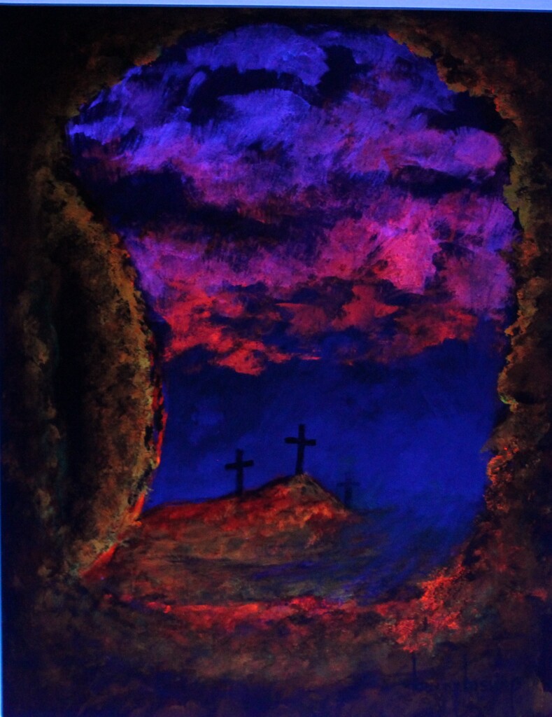 "The Promise" (View #2) Neon Acrylic by Kristy Bishop (c) 2021