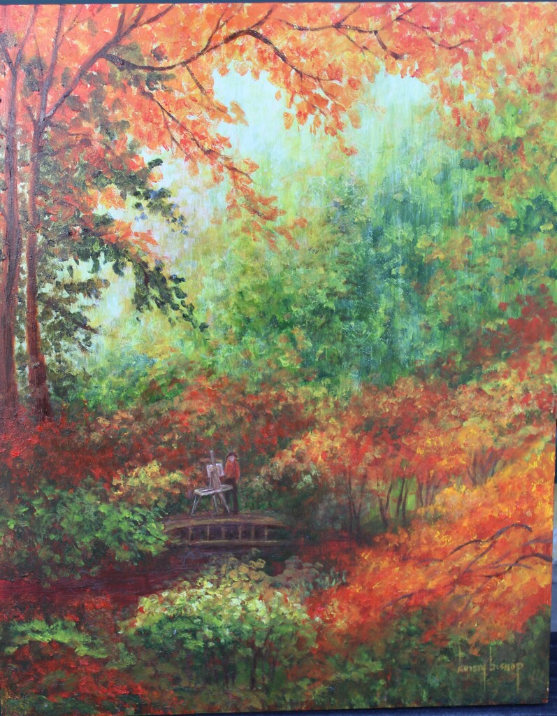"Autumn Colors" Oil on Wood by Kristy Bishop (c) 2022 Owned by Bill Clock