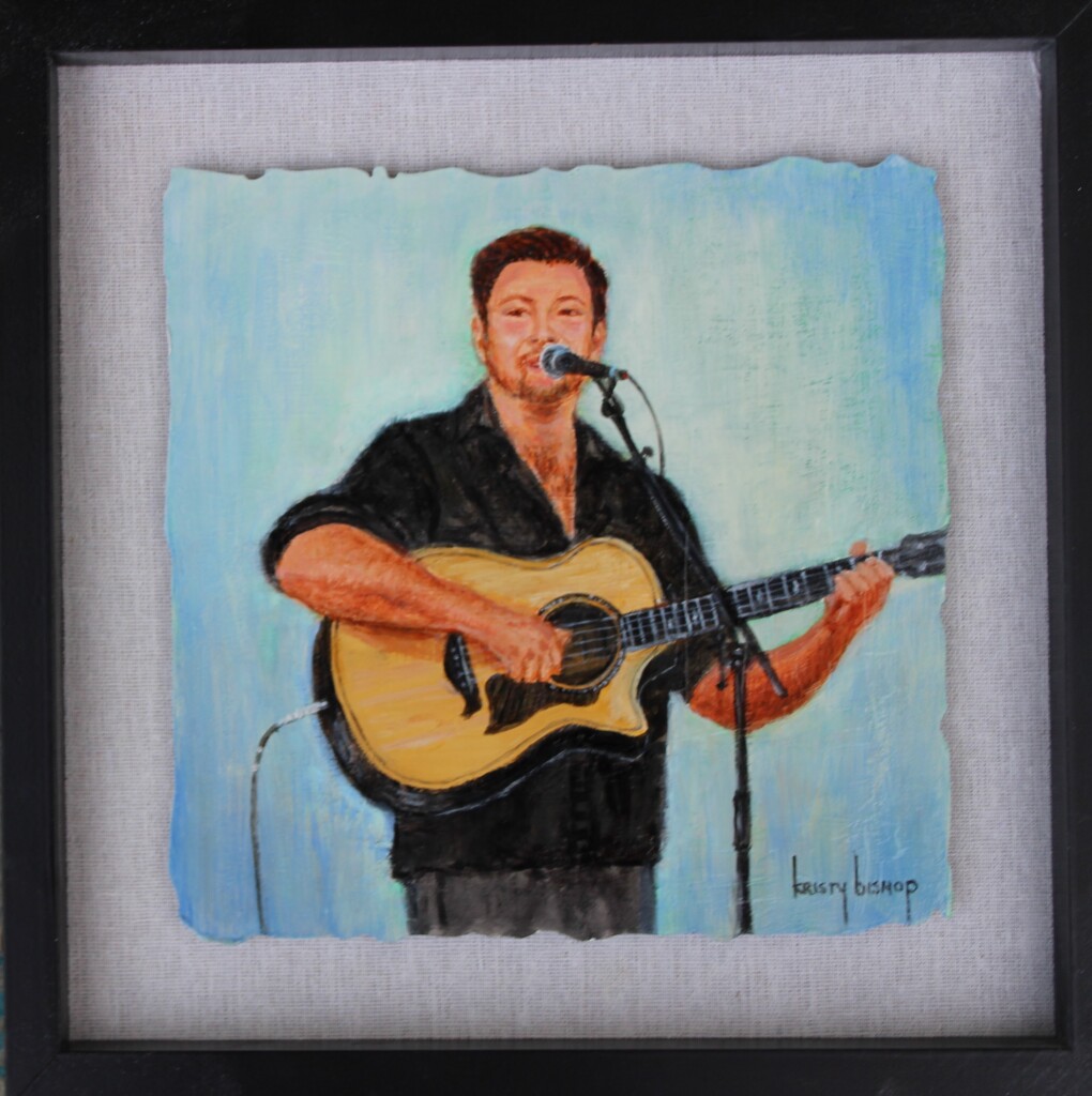 "Ian Flanigan" Oil on Gessoed Tin by Kristy Bishop (c) 2022